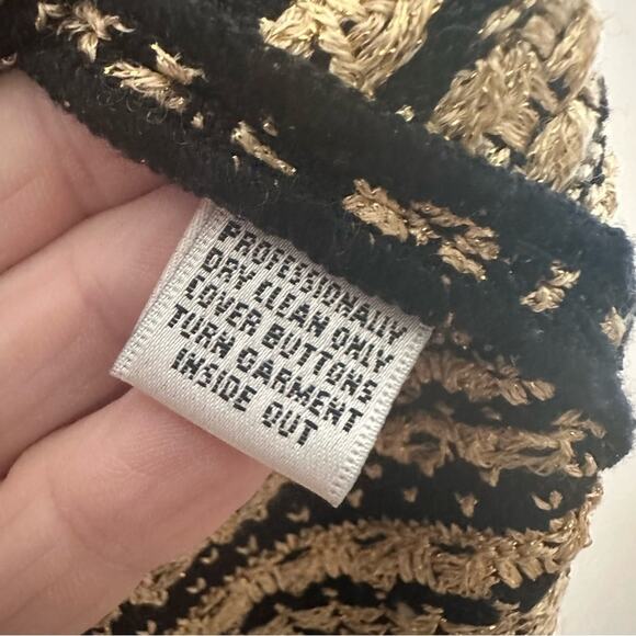 St. John Evening Gold and Black Embroidered Jacket Size Small - Picture 7 of 9